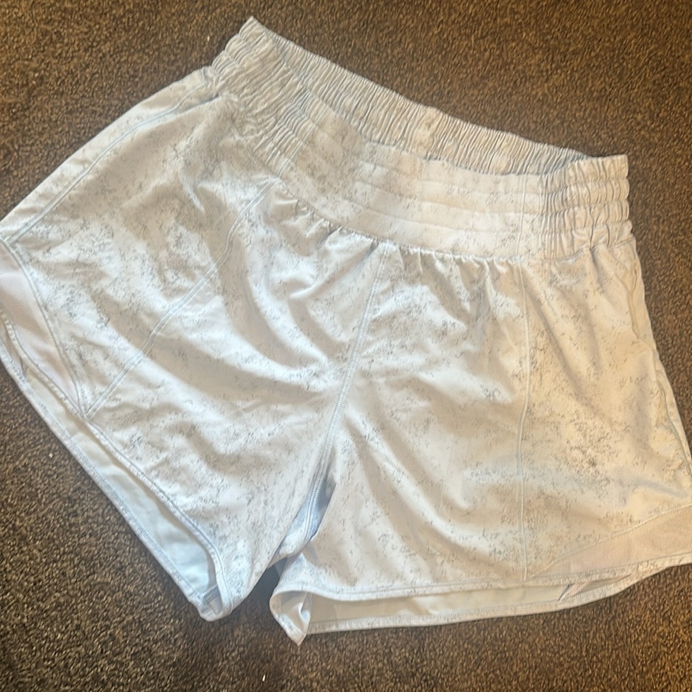 LULULEMON athletica Light blue and gray patterned Athletic Shorts